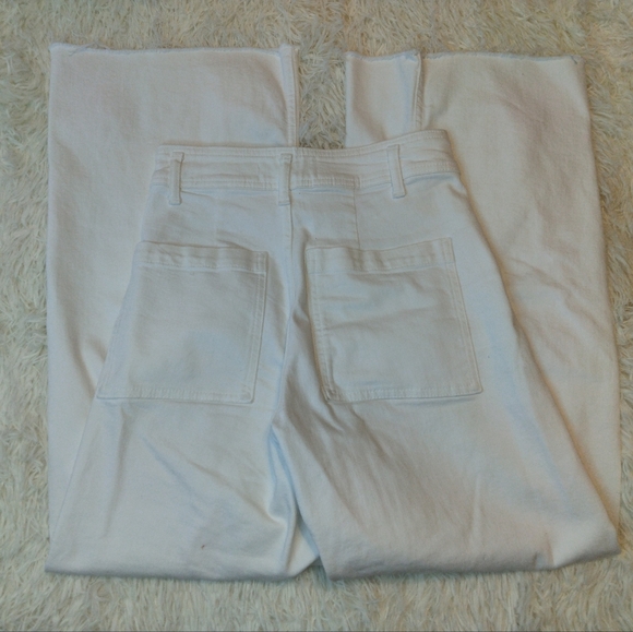 Zara The Marine Straight Jeans White Denim Wide Leg Crop Minimalist Size 2 - Picture 5 of 12